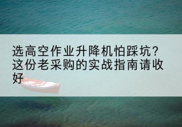 零陵高空作业升降机厂家推荐-选高空作业升降机怕踩坑？这份老采购的实战指南请收好