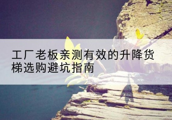 零陵升降货梯怎么选-工厂老板亲测有效的升降货梯选购避坑指南